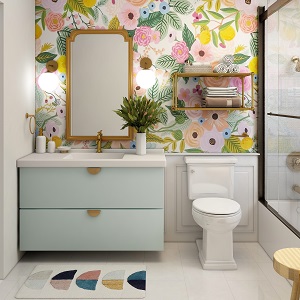 Цветная и яркая ванная комната: как преобразить санузел в Новомихайловке - novomihajlovka.mebel54.com | фото