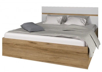 Ким кровать 1,4 (Дуб сонома/белый глянец) в Новомихайловке - novomihajlovka.mebel54.com | фото