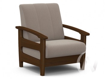 Кресло для отдыха Омега (орех лак/CATANIA COCOA) в Новомихайловке - novomihajlovka.mebel54.com | фото