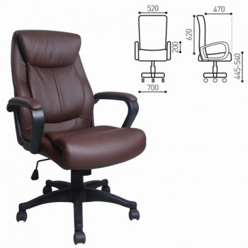 Кресло офисное BRABIX Enter EX-511 (коричневый) в Новомихайловке - novomihajlovka.mebel54.com | фото