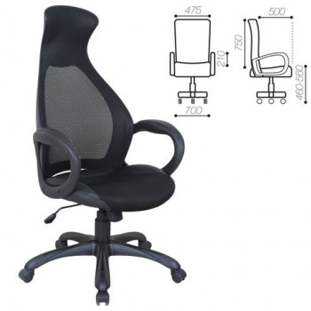 Кресло офисное BRABIX Genesis EX-517 (черное) в Новомихайловке - novomihajlovka.mebel54.com | фото