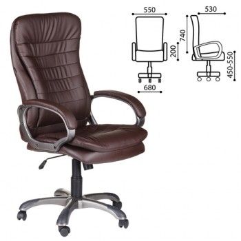 Кресло офисное BRABIX Omega EX-589 (коричневое) в Новомихайловке - novomihajlovka.mebel54.com | фото