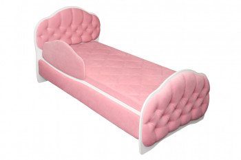 Кровать 180 Гармония 36 Светло-розовый (мягкий бортик) в Новомихайловке - novomihajlovka.mebel54.com | фото