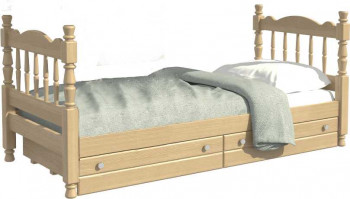 Кровать одинарная Аленка из массива сосны 800*1890 Сосна в Новомихайловке - novomihajlovka.mebel54.com | фото