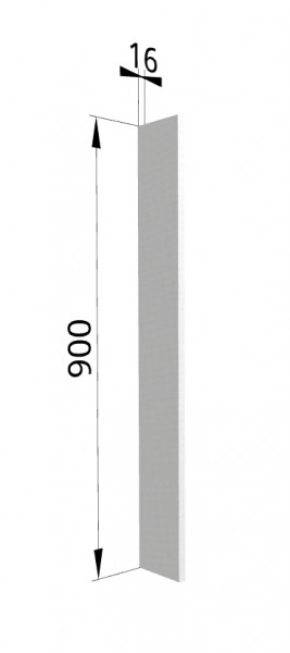 Панель торцевая (для шкафа верхнего торцевого высокого) ВПТ 400 Ройс (Графит софт) в Новомихайловке - novomihajlovka.mebel54.com | фото