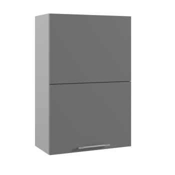 Ройс ПГПМ 600 Шкаф верхний Blum Aventos HF (Графит софт/корпус Серый) в Новомихайловке - novomihajlovka.mebel54.com | фото