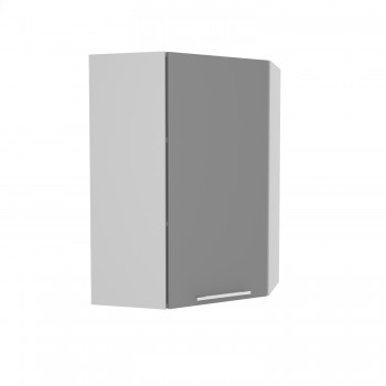 Ройс ВПУ 600 Шкаф верхний угловой высокий (Графит софт/корпус Серый) в Новомихайловке - novomihajlovka.mebel54.com | фото